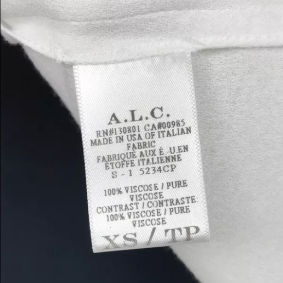 A.L.C. Colorblock Open Side Slit 3/4 Sleeve Blouse - Picture 6 of 7